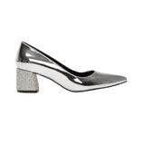 Silver Evening Low Heel Dress Shoes Women MA-048 image 4