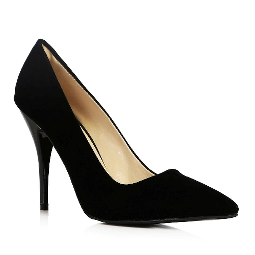 Black Suede Stiletto Heeled Shoes MA-021