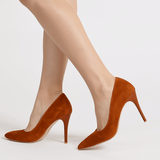 Taba Süet Stiletto Topuklu Ayakkabı MA-021