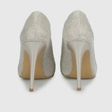 Altın Rengi Simli Topuklu Ayakkabı MA-021