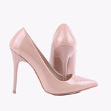 Bej Rugan İnce Topuklu Stiletto Ayakkabı MA-021