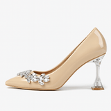 Bej Taş Detaylı Topuklu Ayakkabı RA-510