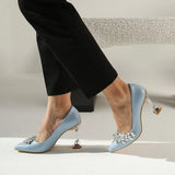 Bebe Mavi Taş Detaylı Topuklu Ayakkabı RA-510