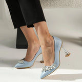 Bebe Mavi Taş Detaylı Topuklu Ayakkabı RA-510