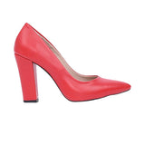 Kırmızı Kadın Kalın Topuklu Ayakkabı MA-023