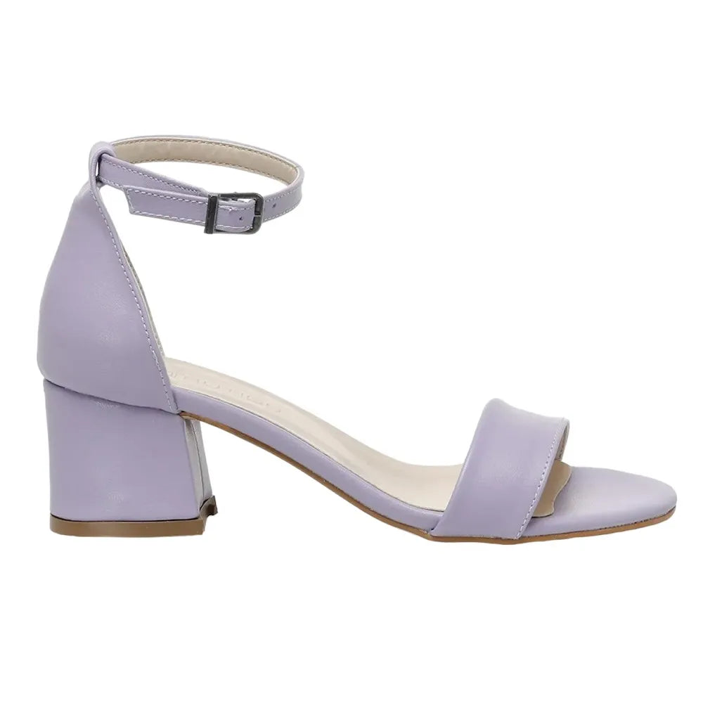 Lila Tek Bant Topuklu Ayakkabı RA-155