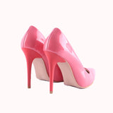 Pembe Rugan İnce Topuklu Stiletto Ayakkabı MA-021