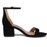 Siyah Süet Tek Bant Topuklu Ayakkabı RA-155