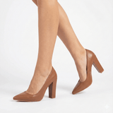 Taba Kadın Kalın Topuklu Ayakkabı MA-023