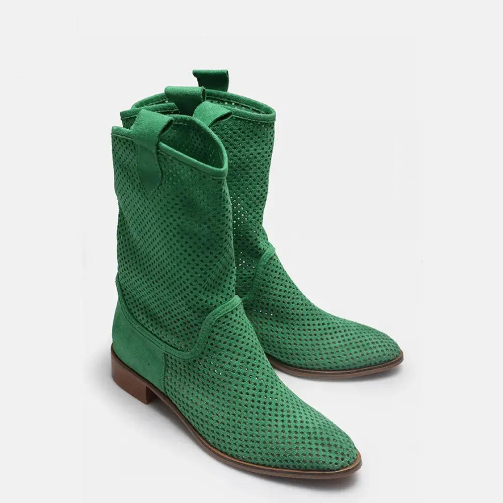 Green Summer Cowboy Boots for Women RA-8010 image 2