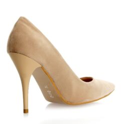 Beige Suede Stiletto High Heel Shoes for Women MA-021