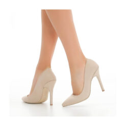 Beige Suede Stiletto High Heel Shoes for Women MA-021