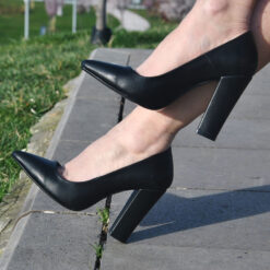 Black Block Heel Shoes MA-023