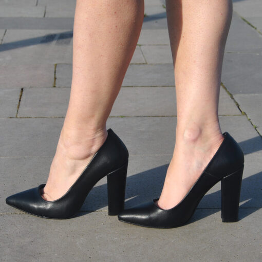 Black Block Heel Shoes MA-023