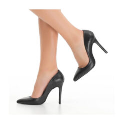 Black Skin Stiletto High Heel Shoes for Women MA-021