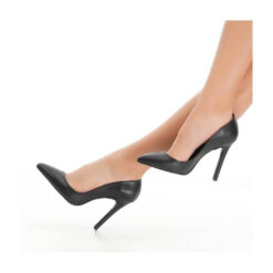 Black Skin Stiletto High Heel Shoes for Women MA-021