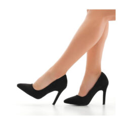 Black Suede Stiletto High Heel Shoes for Women MA-021