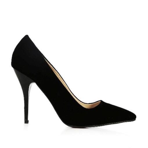 Black Suede Stiletto High Heel Shoes for Women MA-021