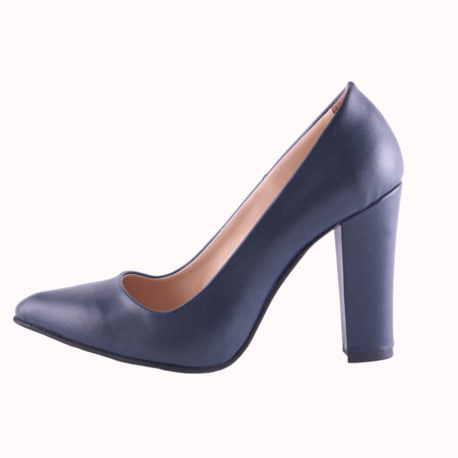 Blue Block Heel Shoes MA-023