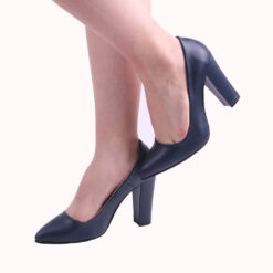 Blue Block Heel Shoes MA-023