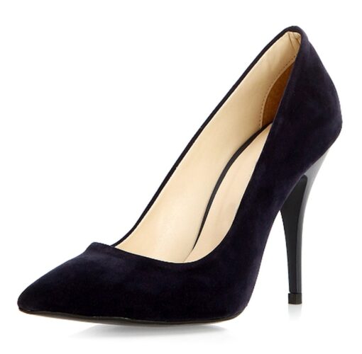 Blue Suede Stiletto High Heel Shoes for Women MA-021