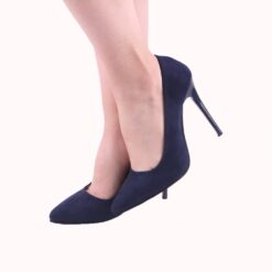 Blue Suede Stiletto High Heel Shoes for Women MA-021