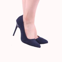 Blue Suede Stiletto High Heel Shoes for Women MA-021