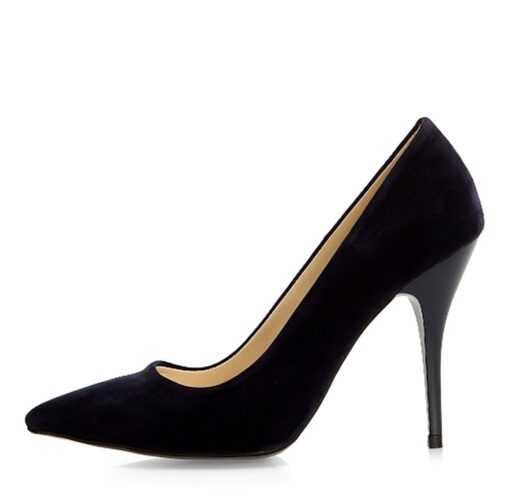 Blue Suede Stiletto High Heel Shoes for Women MA-021