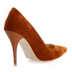 Brown Suede Stiletto High Heel Shoes for Women MA-021