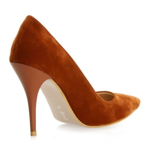 Brown Suede Stiletto High Heel Shoes for Women MA-021