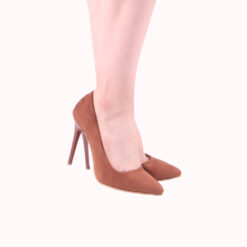 Brown Suede Stiletto High Heel Shoes for Women MA-021