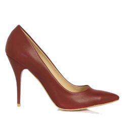 Burgundy Skin Stiletto High Heel Shoes for Women MA-021