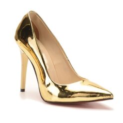 Gold Mirror Stiletto High Heel Shoes for Women MA-021