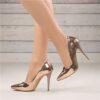 Gold Mirror Stiletto High Heel Shoes for Women MA-021