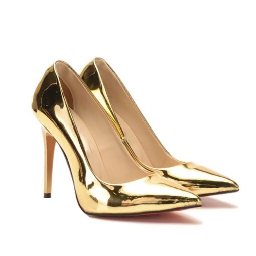 Gold Mirror Stiletto High Heel Shoes for Women MA-021