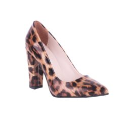 Leopard Shiny Block Heel Shoes MA-023