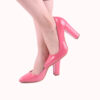 Pomegranate Shiny Block Heel Shoes MA-023