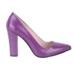 Purple Block Heel Shoes MA-023