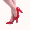 Red Shiny Block Heel Shoes MA-023