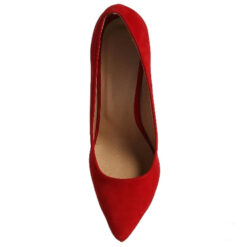 Red Suede Stiletto High Heel Shoes for Women MA-021