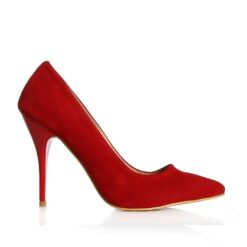 Red Suede Stiletto High Heel Shoes for Women MA-021