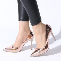 Rose Mirror Stiletto High Heel Shoes for Women MA-021