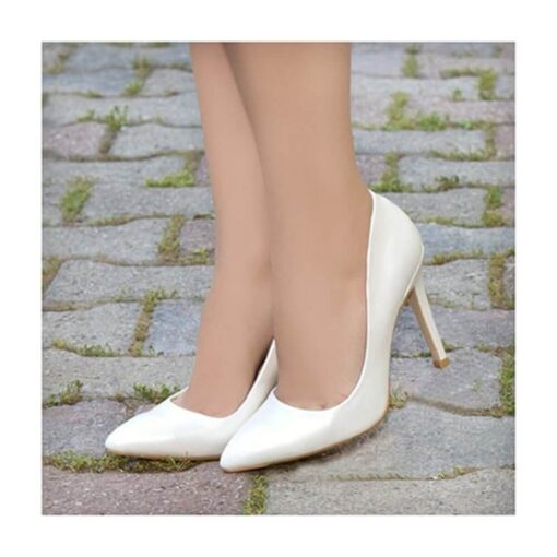 White Skin Stiletto High Heel Shoes for Women MA-021