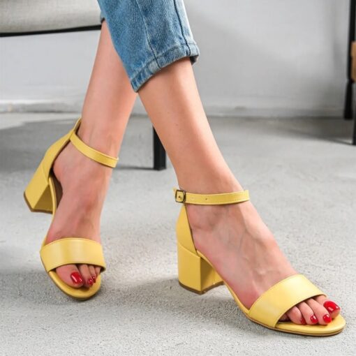 Yellow Short Heels for Women RA-155