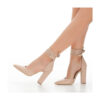 Beige Ankle Strap High Heels RA-040