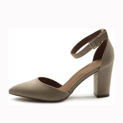 Beige Ankle Strap Pumps for Women RA-062