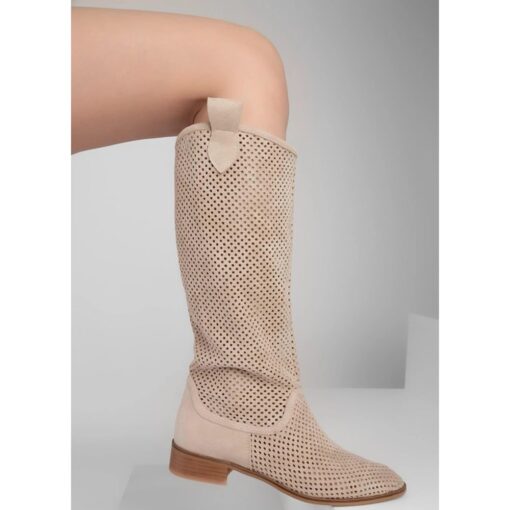 Beige Cowgirl Boots for Women RA-8011