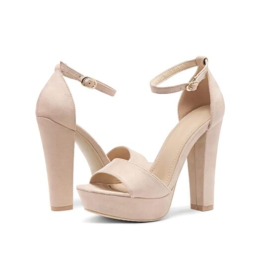 Beige Platform Sandals for Women RA-157