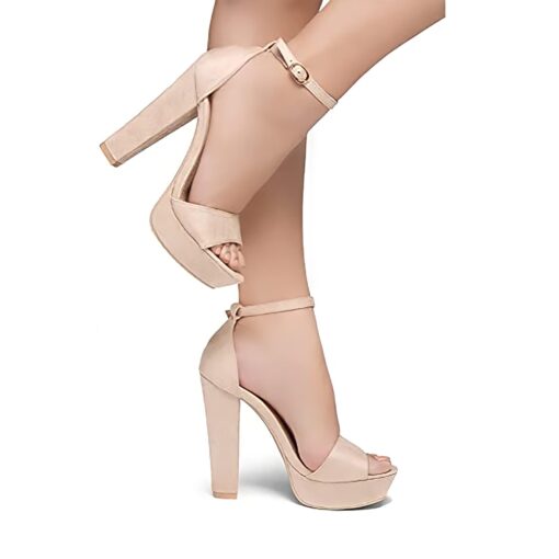 Beige Platform Sandals for Women RA-157