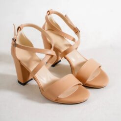 Beige Strappy Heel for Women RA-007